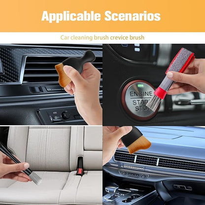 4PCS Car Detailing Brush Kit, Including 1 Ultra Soft No Scratch & 3 Vent Cleaning Brushes, Multi-Use Automotive Interior Detailing Kit, Universal for Most Vehicles