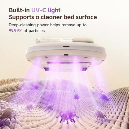 CREATULIZE X1 Robot Bed Vacuum, Automatic Mattress Vacuum Cleaner with Intelligent Path Planning, UV-C Light, HEPA Filter, One-Click 100% Dust & Pet Hair Removal for Bed, Mattress, Sofa, Carpet