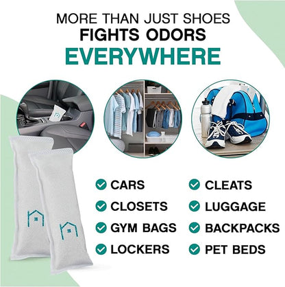 Shoe Deodorizer with Zeolites 1-Pack - Odor Eliminator, Air Freshener, Smell Absorber, Sneakers, Gym Bags, Soccer Cleats, Closets, Pet Area, Reusable - Shoe Deodorant