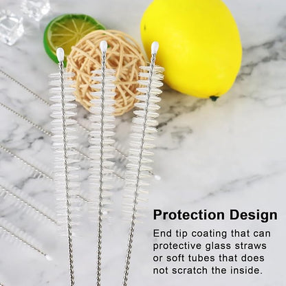 Straw Cleaner Brush Extra Long 13 inch for Stanley Yeti Tumbler Cup Straw Cleaner Brush Kit and 3 in 1 Cup Lid Cleaning Brush Multifunctional Water Bottle Brushes for Cleaning
