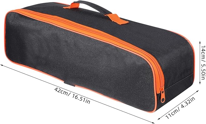 Veemoon Car Vacuum Cleaner Tool Bag, Car Cleaner Tool Organizer Small Vacuum Storage Case,Wet Dry Handheld Portable Durable Storage Pouch for Auto Cleaning and Hair Dust (Black, 5.5 * 16.5Inch)
