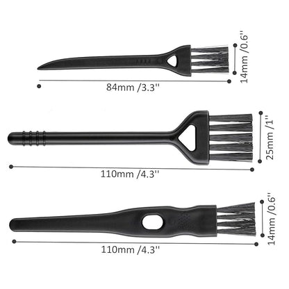 Boao 12 Pack Electric Razor Brush Shaver Cleaning Brush Shaver Small Electric Razor Cleaner for Clipper Trimmer Nylon Bristles Duster, 3 Sizes(Long Handle Cleaning Kit)