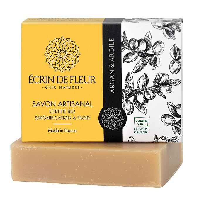 Argan Soap, French Artisan Soap from South France, Balanced Formula, Cold Processed, 1x3.2 oz