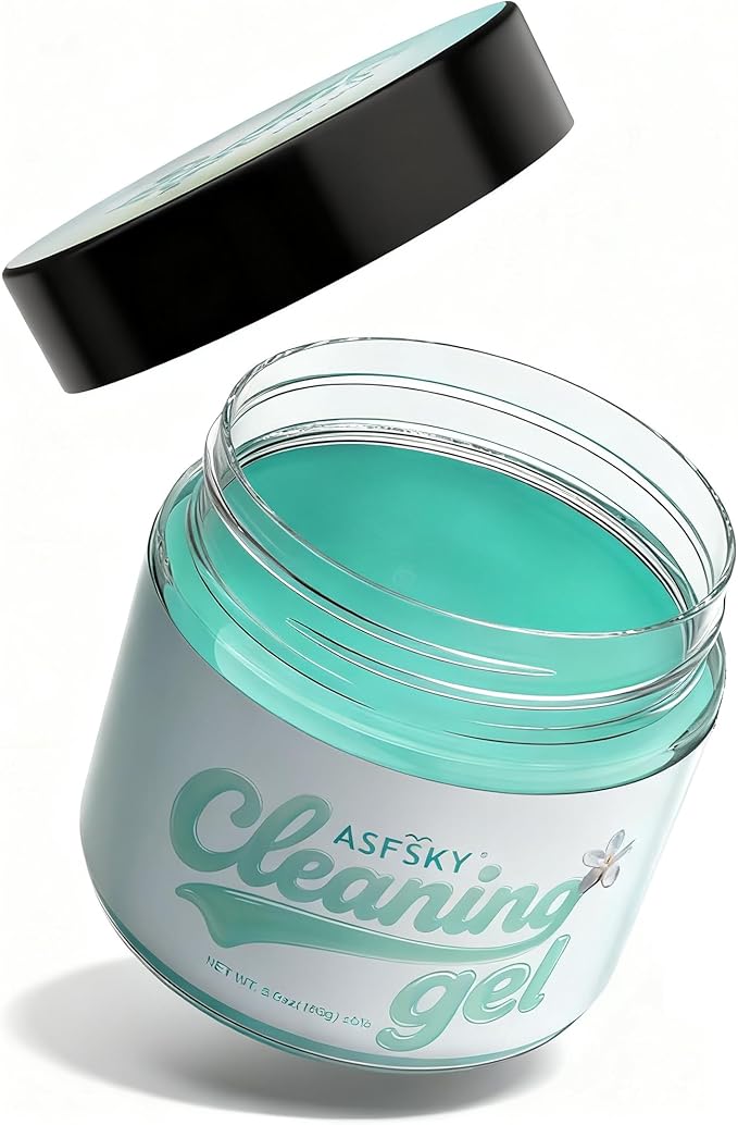 ASFSKY Car Cleaning Gel (Green,Magnolia) Cleaning Putty Universal Dust Cleaning Car Interior Cleaner Keyboard Dust Remover Car Slime Gifts for Women Girl Men（1 Pack）
