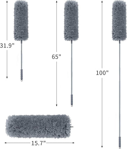 BOOMJOY Microfiber Feather Duster Set with Extension Pole