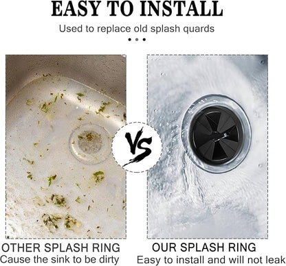 Garbage Disposal Splash Guard, 3 3/8" Upgraded for InSinkErator Evolution Series QCB-AM Sink Baffle Drain Insert, Kitchen Sink Splash Guard Sink Stopper Removable Garbage Disposer