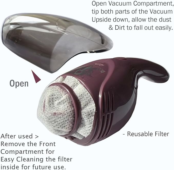 Lightweight Mini Vacuum with Strong Suction - Perfect for Keyboard, Desktop Dust Removal (Purple)
