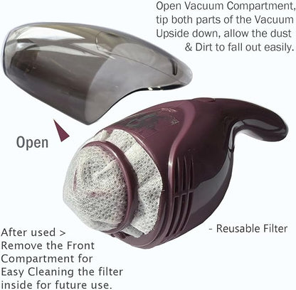 Lightweight Mini Vacuum with Strong Suction - Perfect for Keyboard, Desktop Dust Removal (Purple)