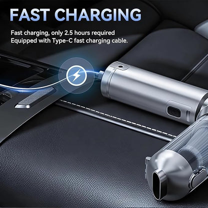 NWDEY Car Vacuum Cleaner High Power 20000Pa – Cordless Handheld Mini Vacuum & Air Duster for Car & Desk, Home, Office & Camping, Ideal Gift for Men & Women, 6000mAh Battery (Fast Charging Edition)
