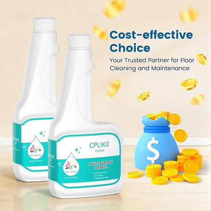 CPLIKE Floor Cleaning Solution Compatible with eufy Omni C20, X8 Pro, X10 Omni, G series, L Series Robot Vacuums, Dilution Ratio 1:200, 473 ml /15.99 fl oz, for Multi-Surface Hard Floor(2 Bottles)