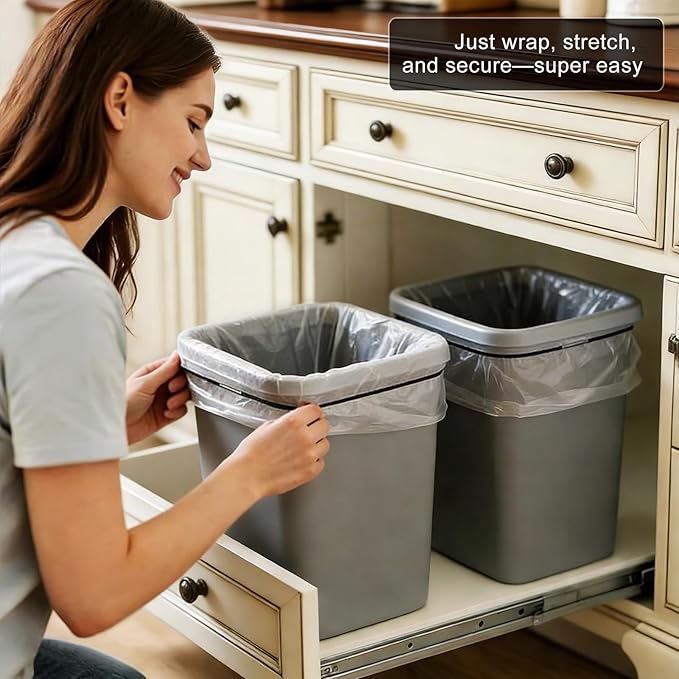 Trash Can Rubber Bands 3Pcs, Large Rubber Bands Heavy Duty, Fits 13-30 Gallon Trash and Garbage Cans, High Elastic Trash Bag Holder Bands for Kitchen Office Garage, Secure Garbage Bags in Place