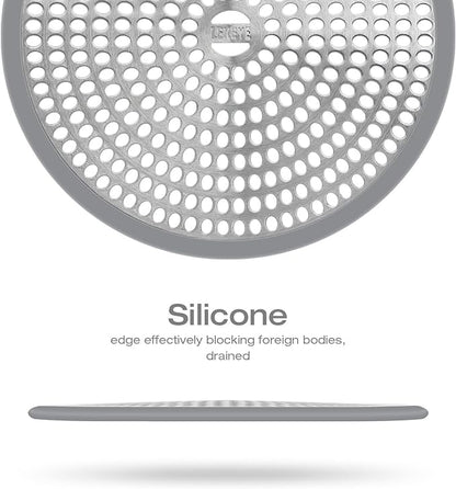 LEKEYE Shower Drain Hair Catcher/Strainer/Stainless Steel and Silicone