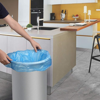 Compostable Trash Bags, 13-15 Gallon Biodegradable Trash Bags Recycled Garbage Bags Unscented Wastebasket Liners for Kitchen Office(75 Counts, Blue)