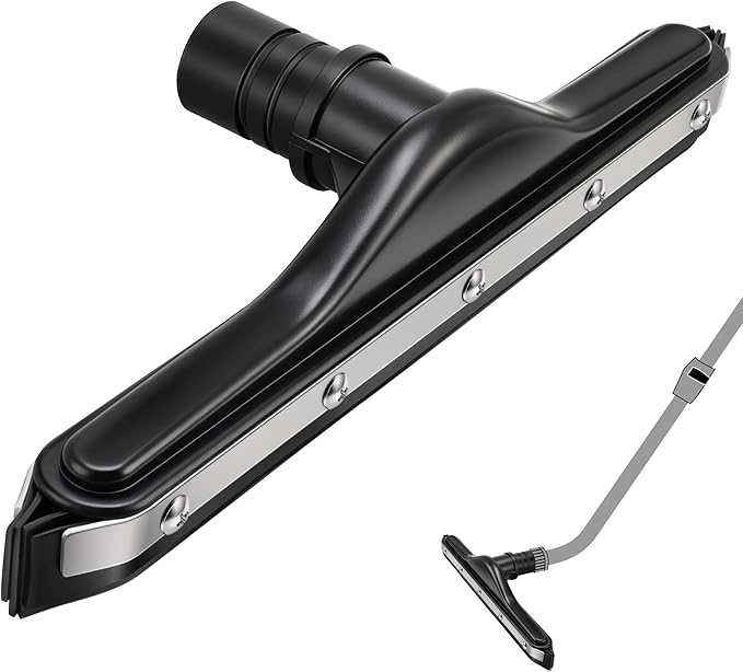 Replacement Floor Tool Compatible with ProTeam 101446 E-Z Glide Backpack Vacuum,Compatible with Hoover C2401, 14" Multi-Surface Brush for Commercial Cleaner(Natural Rubber Squeegee,Black)