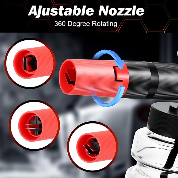 Foam Cannon for Pressure Washer, with Foam Cannon Dual Connector, Double Tip Attachment for Pressure Washer Soap Cannon, 5 Power Washer Nozzle Tips, 1/4” Quick Connect, 4000 PSI Foam Sprayer