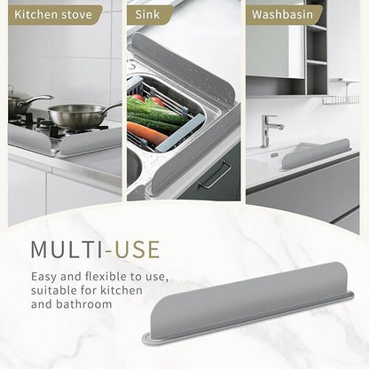Sink Splash Guards are used on Sink Platforms to Prevent Water Splashes and Keep Countertops and Clothes Dry Grey