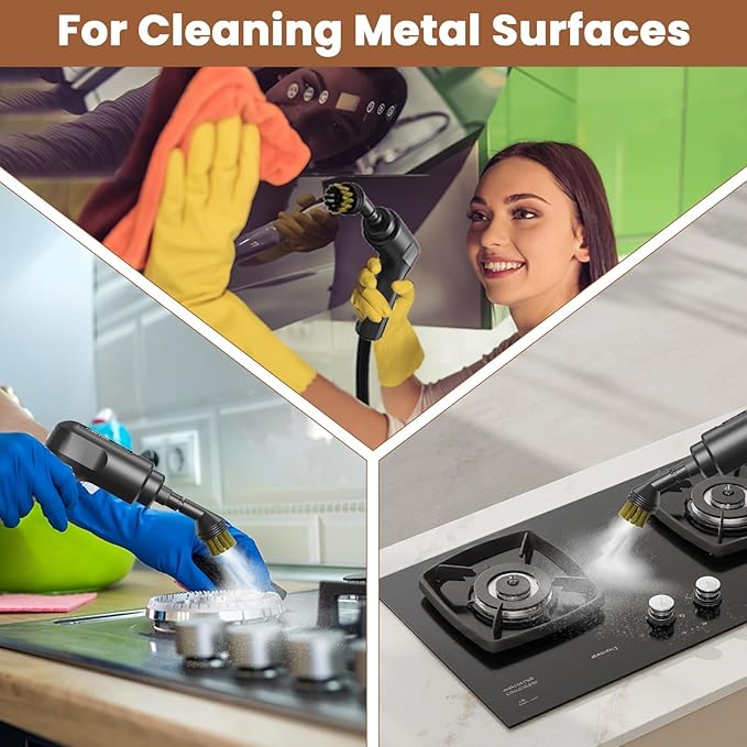 14PCs Handheld Steam Cleaner Accessories for Gribouillage 1.6L High Pressure Portable Steamer for Home Car