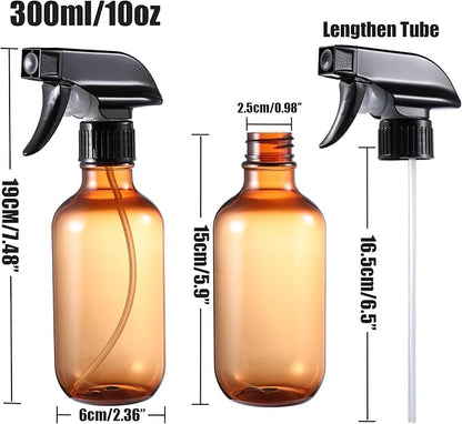 GearTrust Spray Bottles 10 oz BPA-free Matt Plastic Small Squirt Bottle, Fine Mist/Strong Stream Adjustable, Refillable Empty Mister Water Spray Bottles for Hair, Plant, Cleaning, Pet