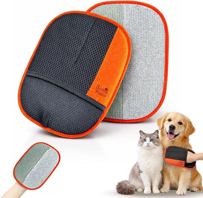 Pet Hair Removal Glove | Soft Grooming Brush for Dogs & Cats | Massage Tool | Easy Hair Removal for Furniture and Clothes | Reusable Pet Hair Remover for Couch, Carpet & Car Seats 1PCS