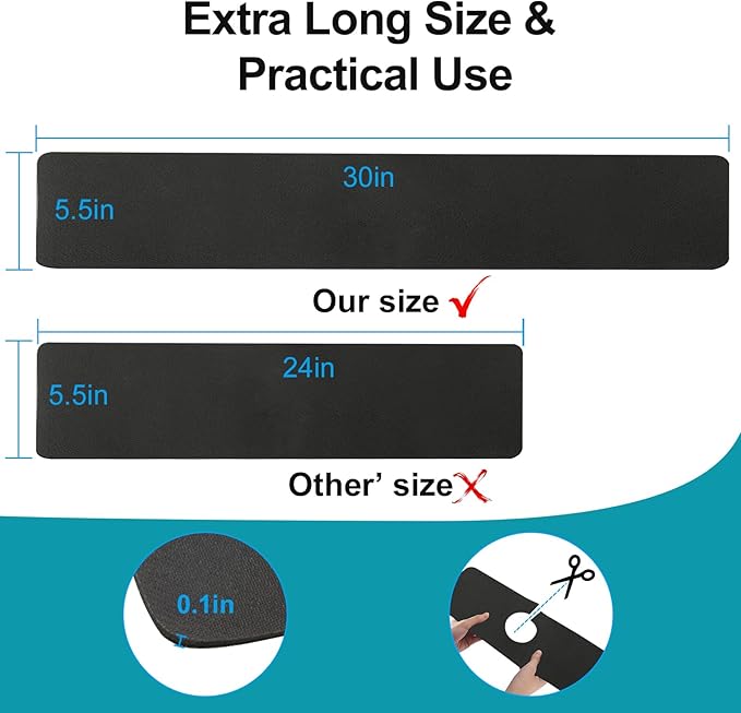 2PCS Customizable Faucet Mat for Kitchen Sink: 30"L x 5.5"W Quick Drying Kitchen Sink Mat & Bathroom Counter Protector - Cut to Fit with 2 or 3 Hole Faucet Design - Extra Long Absorbent Splash Guard