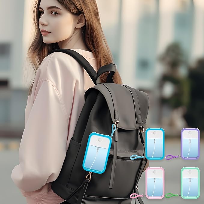 4 PCS 50ml Card Spray Bottles - Refillable, Portable, Ultra-Thin Perfume Atomizer Vials, Travel-Friendly Empty Bottles for Alcohol, Hand Sanitizer, and Cosmetics