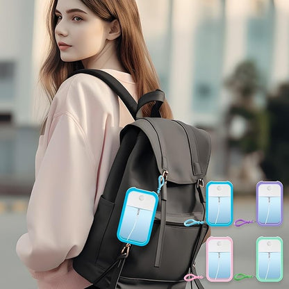 4 PCS 50ml Card Spray Bottles - Refillable, Portable, Ultra-Thin Perfume Atomizer Vials, Travel-Friendly Empty Bottles for Alcohol, Hand Sanitizer, and Cosmetics