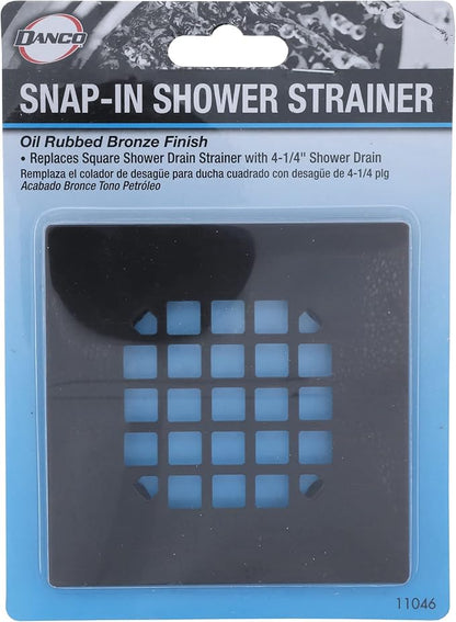 Danco 11046 Snap-In Shower Strainer & Drain Cover, Oil Rubbed Bronze