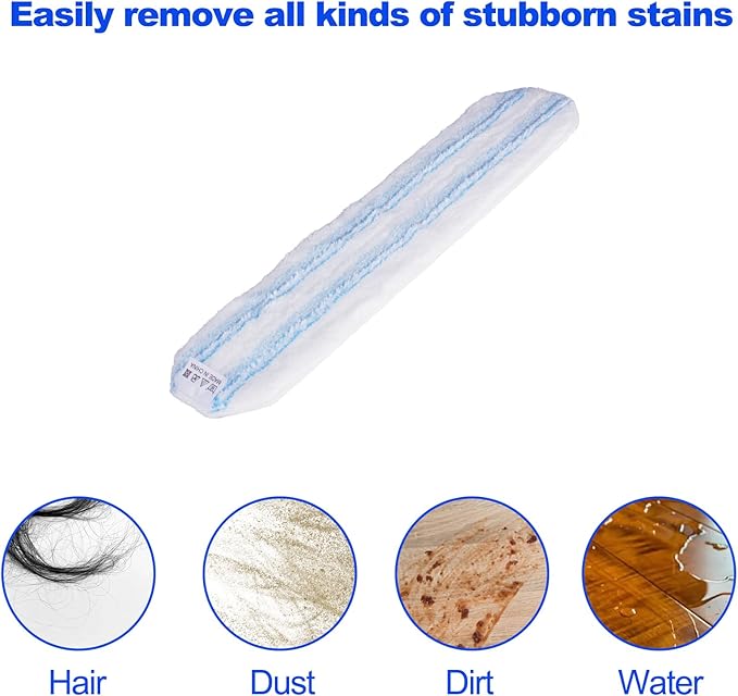[5-Pack] Mop Replacement Pads for Ocedar H2pro Flat Mop System，Washable & Reusable Mop Pads ,Easy Installation, Machine Washable, Suitable for Various Types of Floors