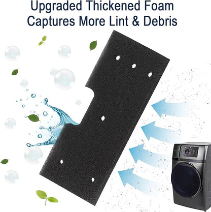 6-Pack Lint Filter Replacement for Washer Dryer Combo, Compatible with WH01X35719, Reusable High-Density Foam Filter for GE Profile Washer Dryer, Models: PFQ97HSPVDS