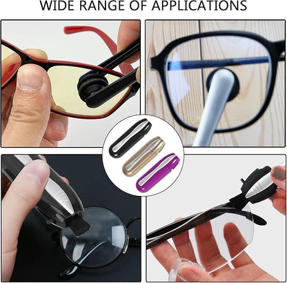 3Pcs Eyeglass Cleaning, Portable Glasses Cleanert, Lens Cleaner with Microfiber Tech Portable Glasses Cleaner Tool, Easily to Carry for Travel Commutes Office School
