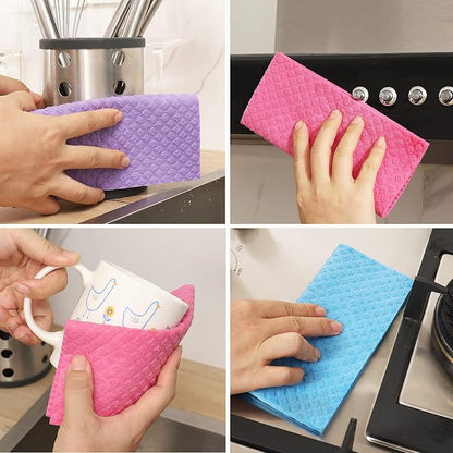 10 Packs Swedish Dishcloths for Kitchen, Reusable Paper Towels Compostable Swedish Dish Clothes for Kitchen and Household Use
