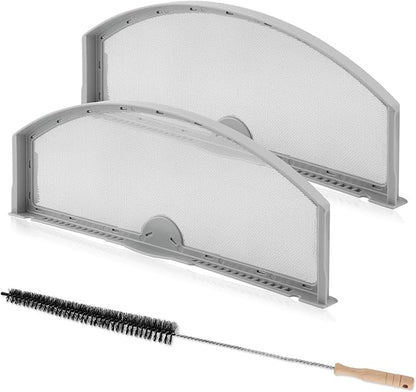 2 Pack WE03X23881 Stainless Steel Dryer Lint Filter Replacement for GE & Hotpoint Dryer,Screen Filter with Cleaner Brush,Replaces AP6031713, WE03X23881, 4476390, PS11763056, EAP11763056