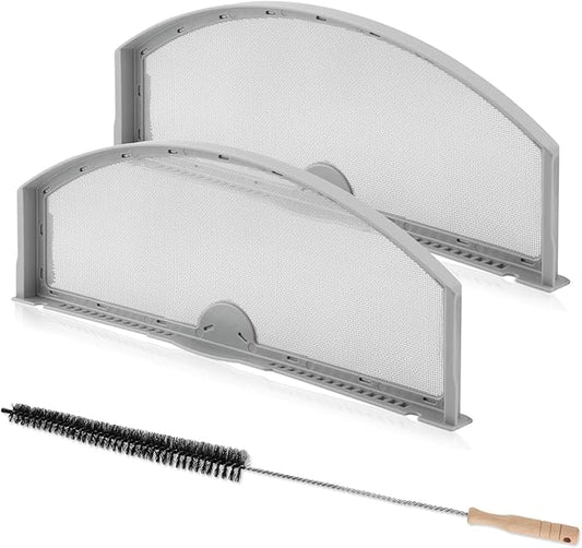 2 Pack WE03X23881 Stainless Steel Dryer Lint Filter Replacement for GE & Hotpoint Dryer,Screen Filter with Cleaner Brush,Replaces AP6031713, WE03X23881, 4476390, PS11763056, EAP11763056