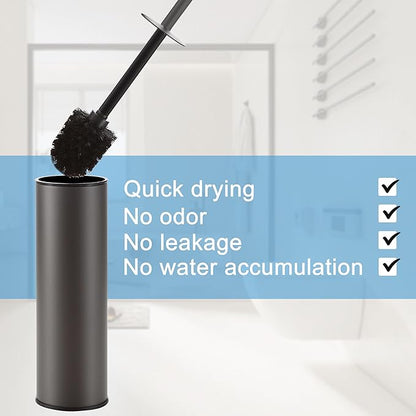 BGL Gunmetal Grey Toilet Brush and Holder,Stainless Steel Toilet Brushes for Bathroom with Holder