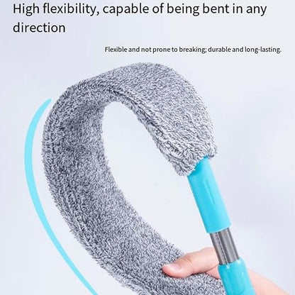 2026 New Retractable Gap Dust Cleaner with 3 Microfiber Dusting Cloths,Flat Duster,Extendable Under Furniture Duster Cleaning Tool,Reusable Washable Dusting Wand for Ceiling,Furniture (1SET)
