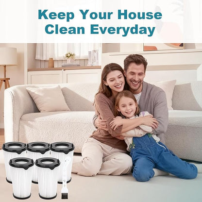 VAF-1 Replacement Filters for Electrolux Ergorapido Stick Vacuum Cleaner Standard and Pet Version PureAdvantage PureAdvantageTM Ergorapido VAF-1 Vacuum Filters, Part # EL65522-5 Pack