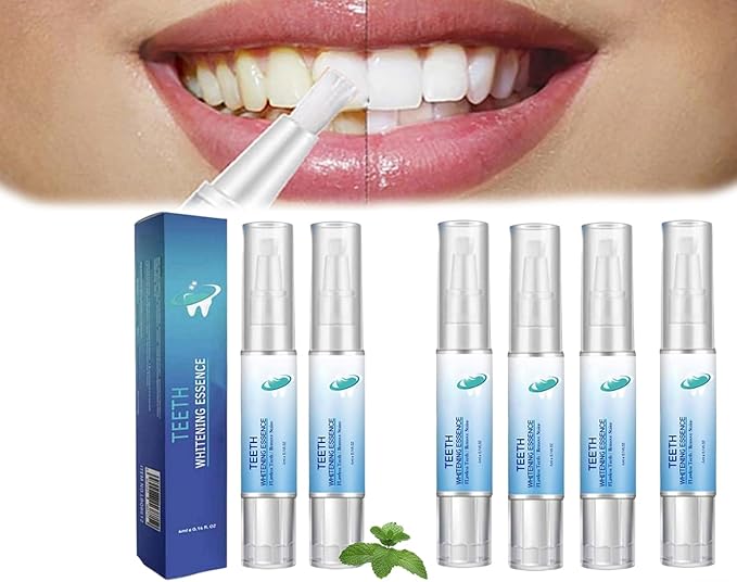 Extra Strength Instant Results Teeth Whitening Pen for Adults, Power Swabs for Teeth as Seen on TV, in Between Teeth Stain Remover, Teeth Whitening Pen for Pets, Freshens Breath (6)