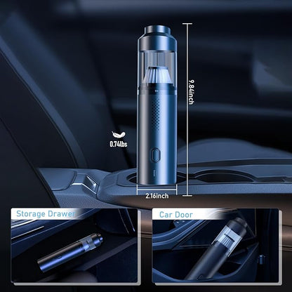 Mini Vacuum Portable Cordless Handheld Vacuum Cleaner, 4-in-1 Small Vacuum with 2 Suction Modes and 16kPa for Desk, Computer, Keyboard & Car, Desktop Vacuum with Blowing & Inflating 2 Modes