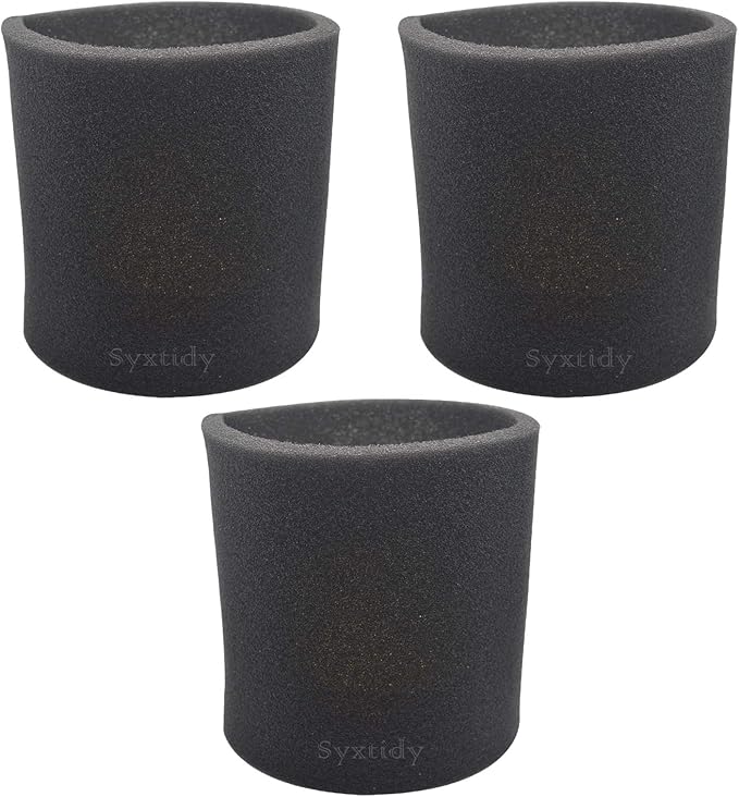 3 Pack 90585 Foam Sleeve VF2001 Foam Replacements Filters For Wet Dry Vacuum Cleaner, Fits Most Shop-Vac, Vacmaster & Genie Shop Vacuum Cleaner, Replace Parts # 9058500