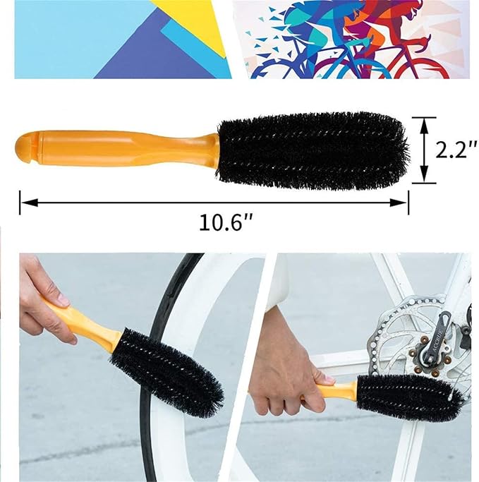 focopot Bike Cleaning Kit (9pcs), Including Chain Cleaner for Cycling,Bicycle Clean Brush Tools for Mountain/MT/Road/BMX Bike