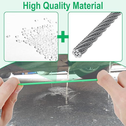 Auto Sunroof Drain Cleaning Tool, 120 Inch Flexible Tube Cleaning Brush with Pipe Cleaning Brush, Syringe Hose, and Syringe Soft Drain Brush, Car Sunroof Drain Cleaner for Drains, Sewers, Windshields