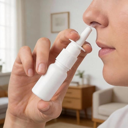 6PCS 10ML(1/3oz) Glass Nasal Spray Bottles, Refillable Empty Nose Sprayer With Fine Mist Sprayer for Travel - Includes Funnel for Saline Solution, Nasal Cleansers (10ml white 6P)