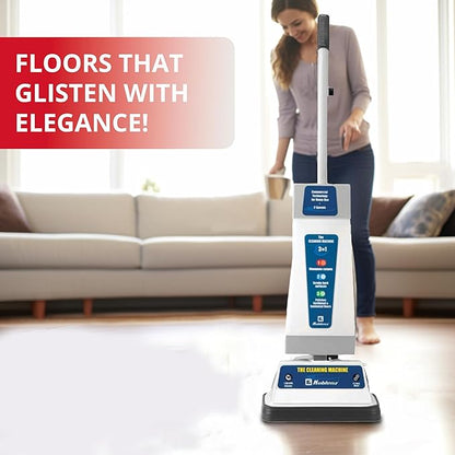 Koblenz P-820 BA Carpet Shampooer and Floor Polisher, Floor Scrubber Machine, 3-Speed, Scrubbing Brushes, Polishing Pads, Buffing Pads, Carpet Cleaner Machine, Includes Cleaners, Blue/Gray