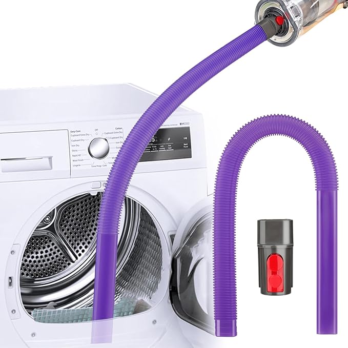 RTop Dryer Vent Lint Removal Tool Vacuum Hose for Dyson Gen5 V15 V15s V12 V11 V10 V9 V8 V7 Detect Outsize Slim Absolute Cyclone Dryer Vent Cleaner Kit Nozzle Crevice Flexible Attachments Hose