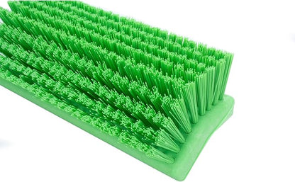 SPARTA 40423EC75 Plastic Floor Scrub Brush, Wall Brush, Equipment Brush With Nonabsorbent Bristles For Industrial Kitchens, Hospitals, Commercial Cleaning, 4 Inches, Lime, (Pack of 2)