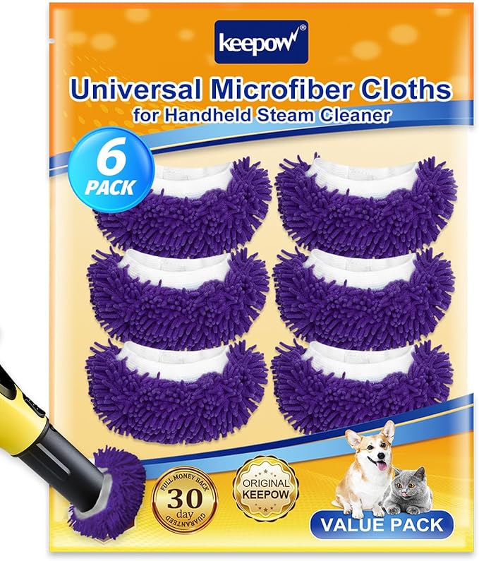 Handheld Steam Cleaner Pads Cloth Steamer Attachments Steam Mop Accessories Compatible with Bissell Steam Shot/Wagner Spraytech/McCulloch/PurSteam Universal Reusable Washable Steam Pad Clothes Cover