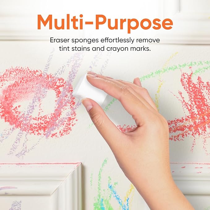 Miracle Eraser Sponge Melamine Sponge for Floor, Wall, and Furniture, Removes Scuffmarks, Mud, Grime, Dirt, and Tough Stains, Pack of 16 1 Inch Mini Cleaning Erasers.