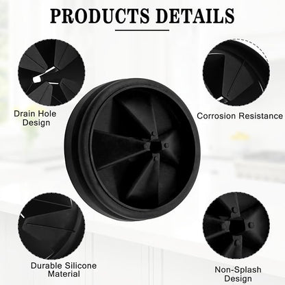 Garbage Disposal Splash Guard, 3 3/8" Upgraded for InSinkErator Evolution Series QCB-AM Sink Baffle Drain Insert, Kitchen Sink Splash Guard Sink Stopper Removable Garbage Disposer