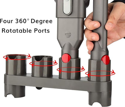 Fullclean Accessories Mount Holder for Dyson V15 V8 V7 V10 V11 Absolute Animal Trigger Motorhead Attachments With Expansion Screws Wall Mount Organizer for Dyson V8 V7 V10 V11 Tools