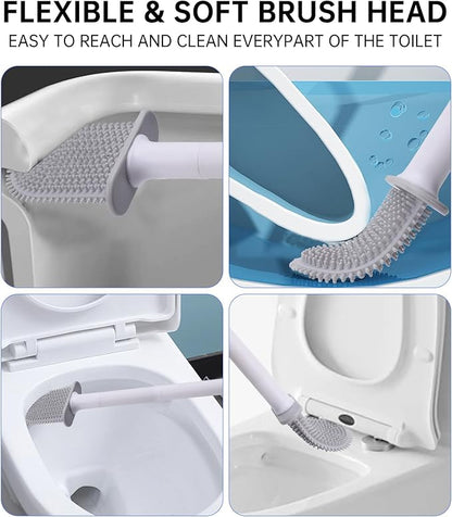 RV Toilet Bowl Brush, Toilet Brush Silicone Won't Damage Toilets, Wall Mounted Toilet Brush-Anti-Roll, Anti-Drip Design, Suitable for RV Travel Trailers and Campers, Made by RVers for RVers